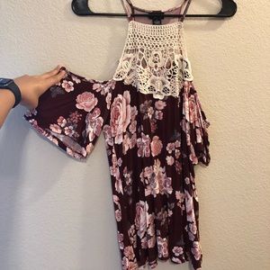 Cold shoulder long shirt/dress